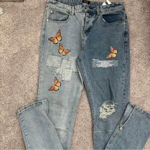 Butterfly Patchwork Jeans